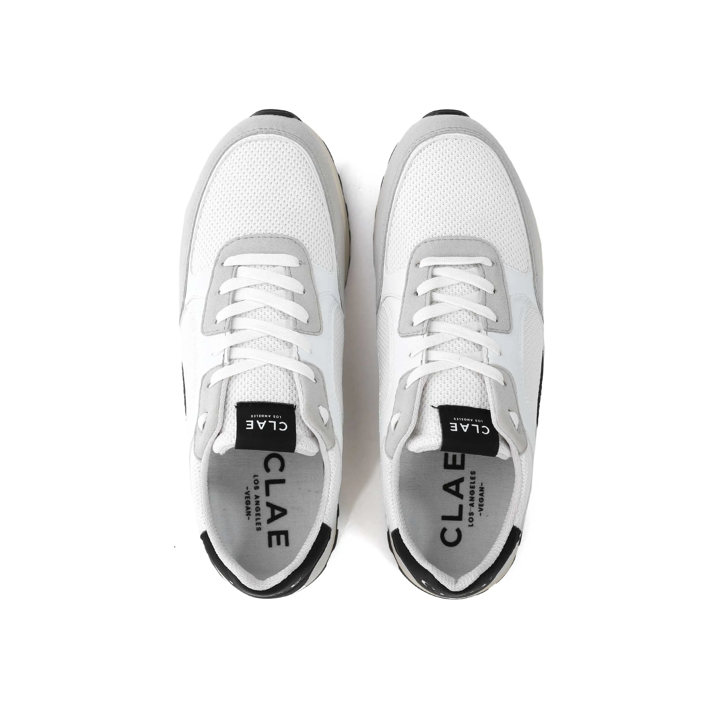 Clae Joshua Trainer in Microchip White Black