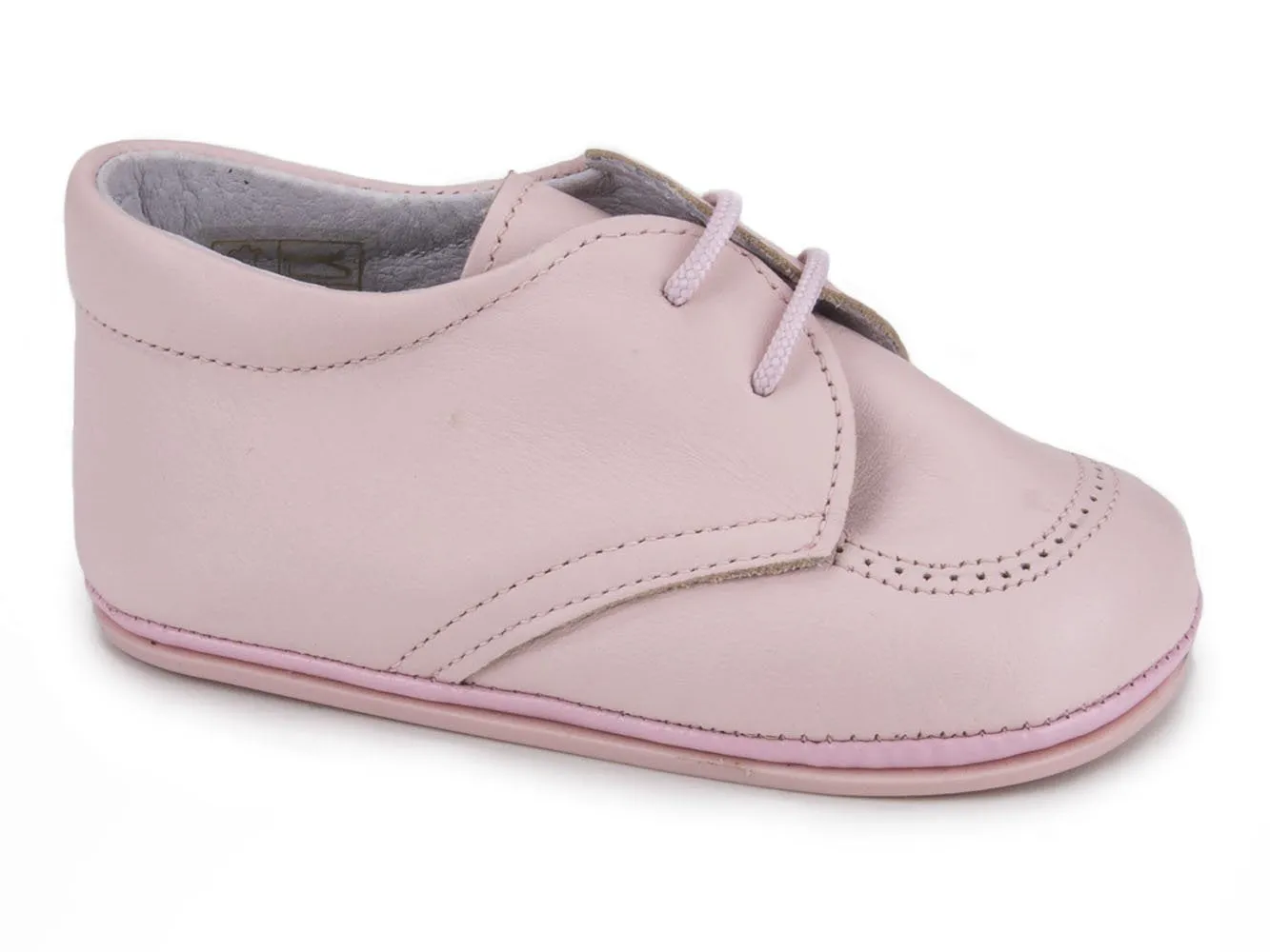 Classic Soft Leather Booties for Girls Pink by Patucos Shoes