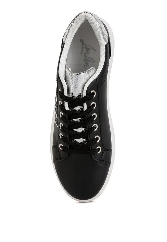 Claude Faux Leather Back Panel Detail Sneakers - online exclusive