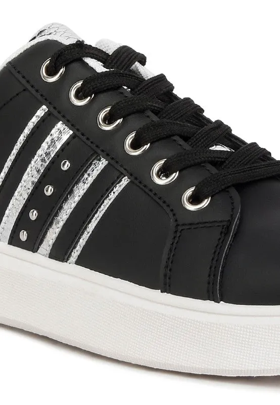 Claude Faux Leather Back Panel Detail Sneakers - online exclusive