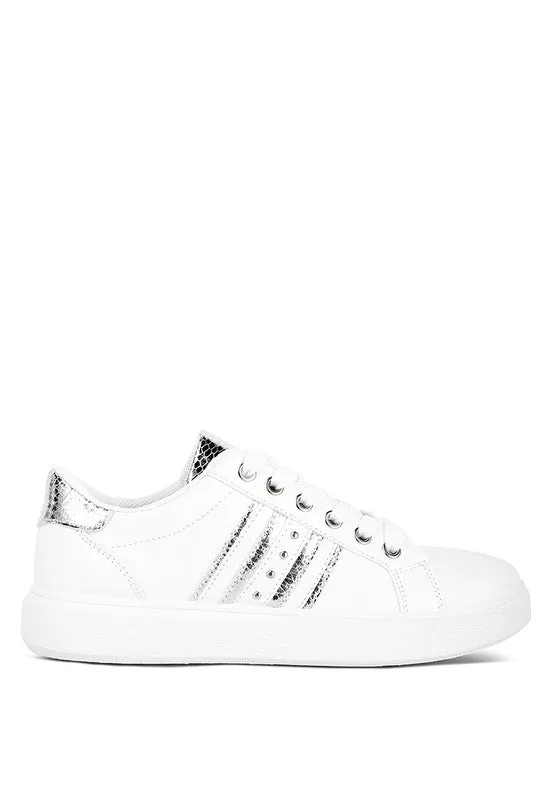 Claude Faux Leather Back Panel Detail Sneakers - online exclusive