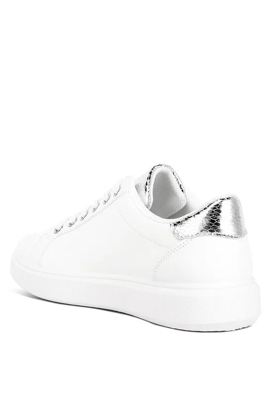 Claude Faux Leather Back Panel Detail Sneakers - online exclusive