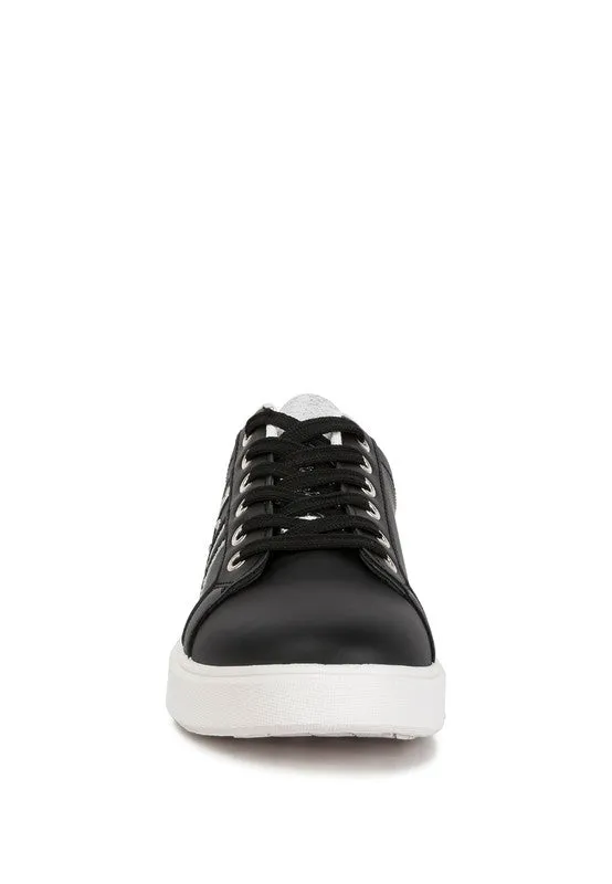 Claude Faux Leather Back Panel Detail Sneakers - online exclusive