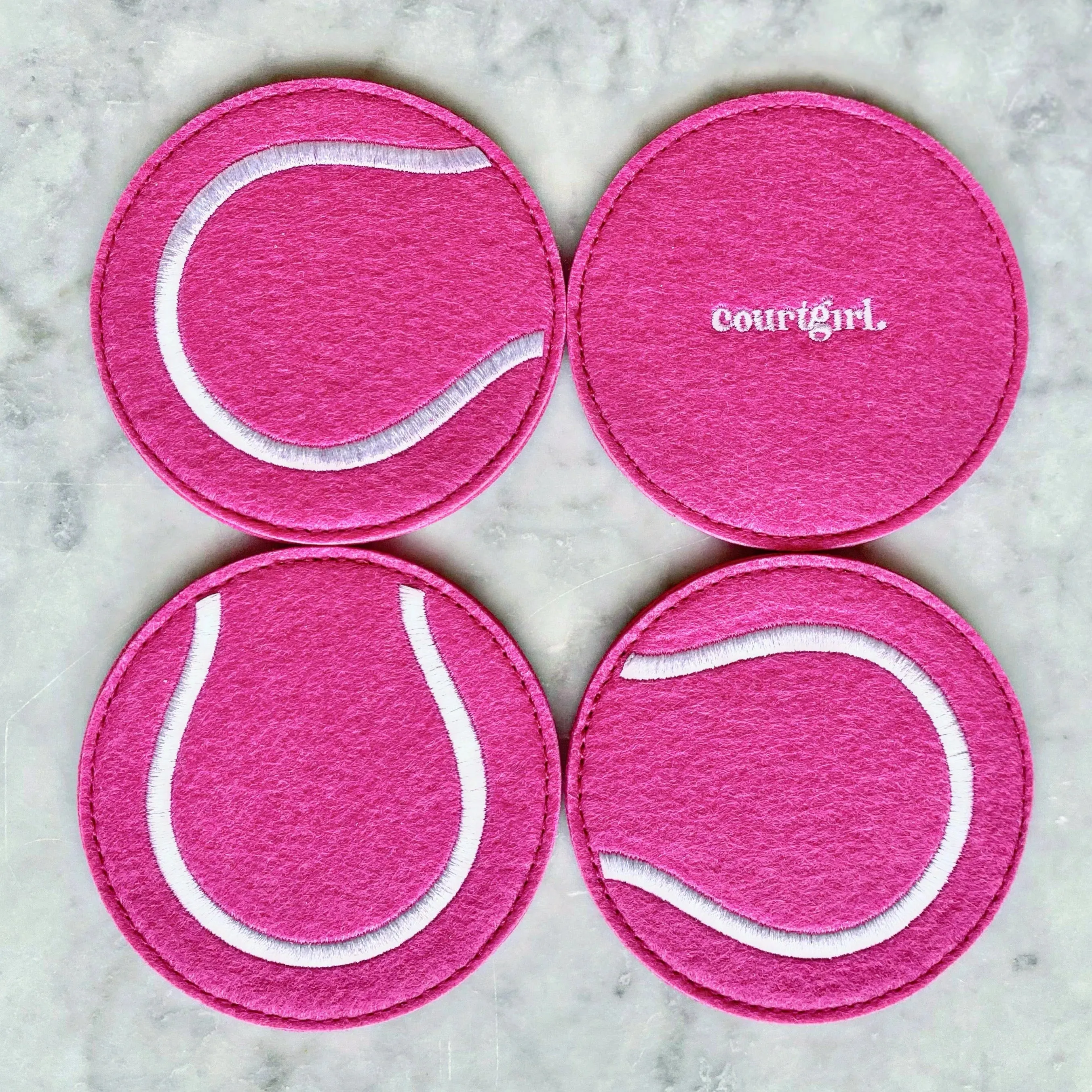 COURTGIRL On Point Coasters Set Of 4