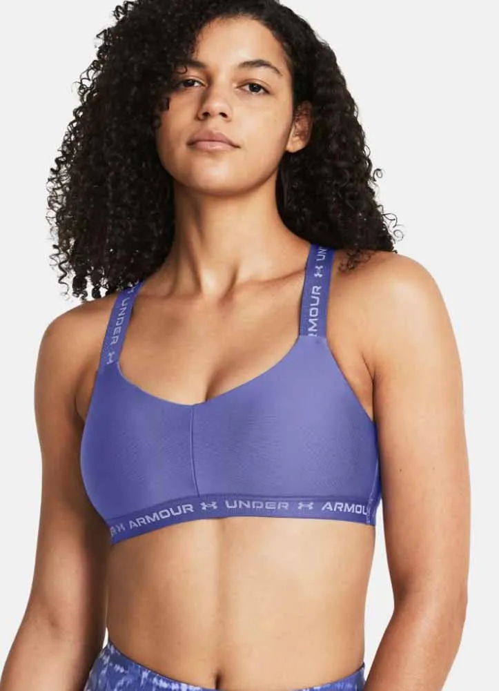 Crossback Low Sportsbra in Purple by Under Armour