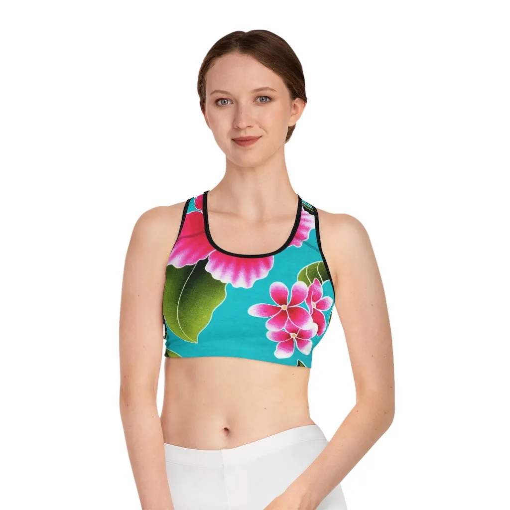 Crowgodshi Designer Flower Garden Sports Bra