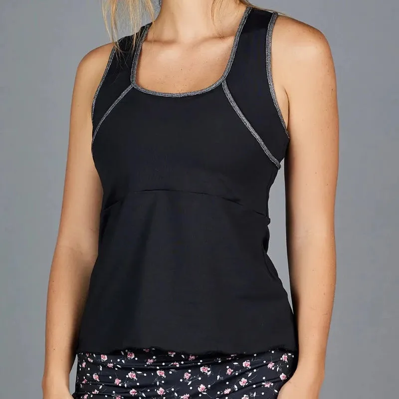 Denise Cronwall Eliza Racerback Top - Black