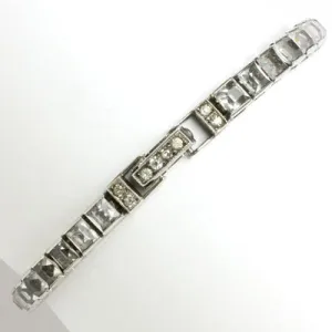 Diamanté & Sterling Line Bracelet by Otis