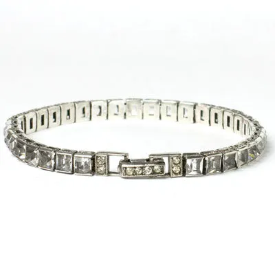 Diamanté & Sterling Line Bracelet by Otis