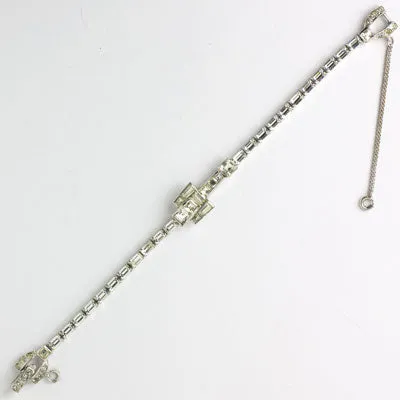 Diamanté Tennis Bracelet with Buckle by Mazer Bros.