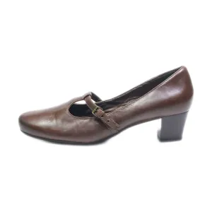 Ecco Mid-Heel Shoes Leather Brown Colour For Women