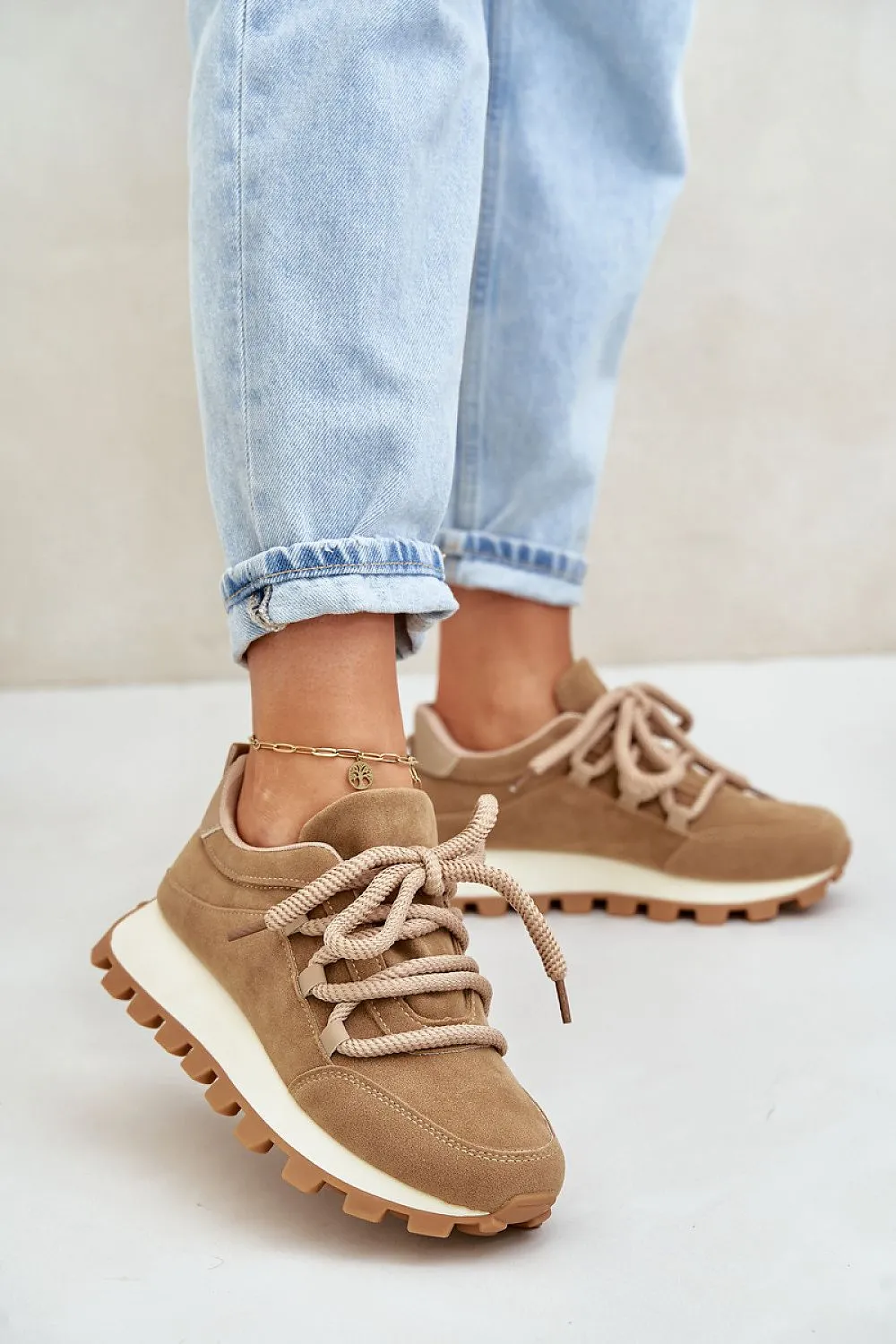 Eco Suede Lace-Up Sneakers