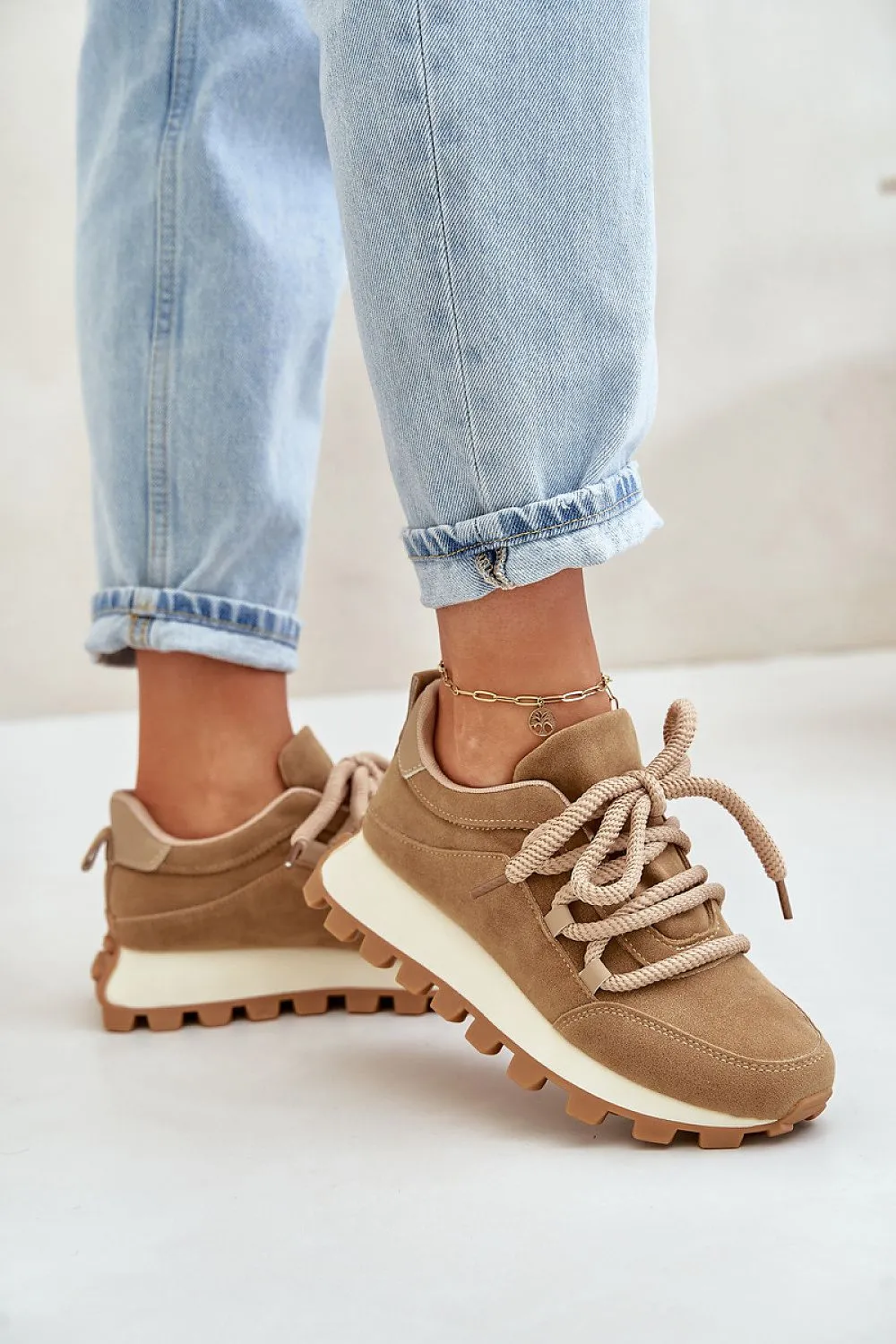 Eco Suede Lace-Up Sneakers