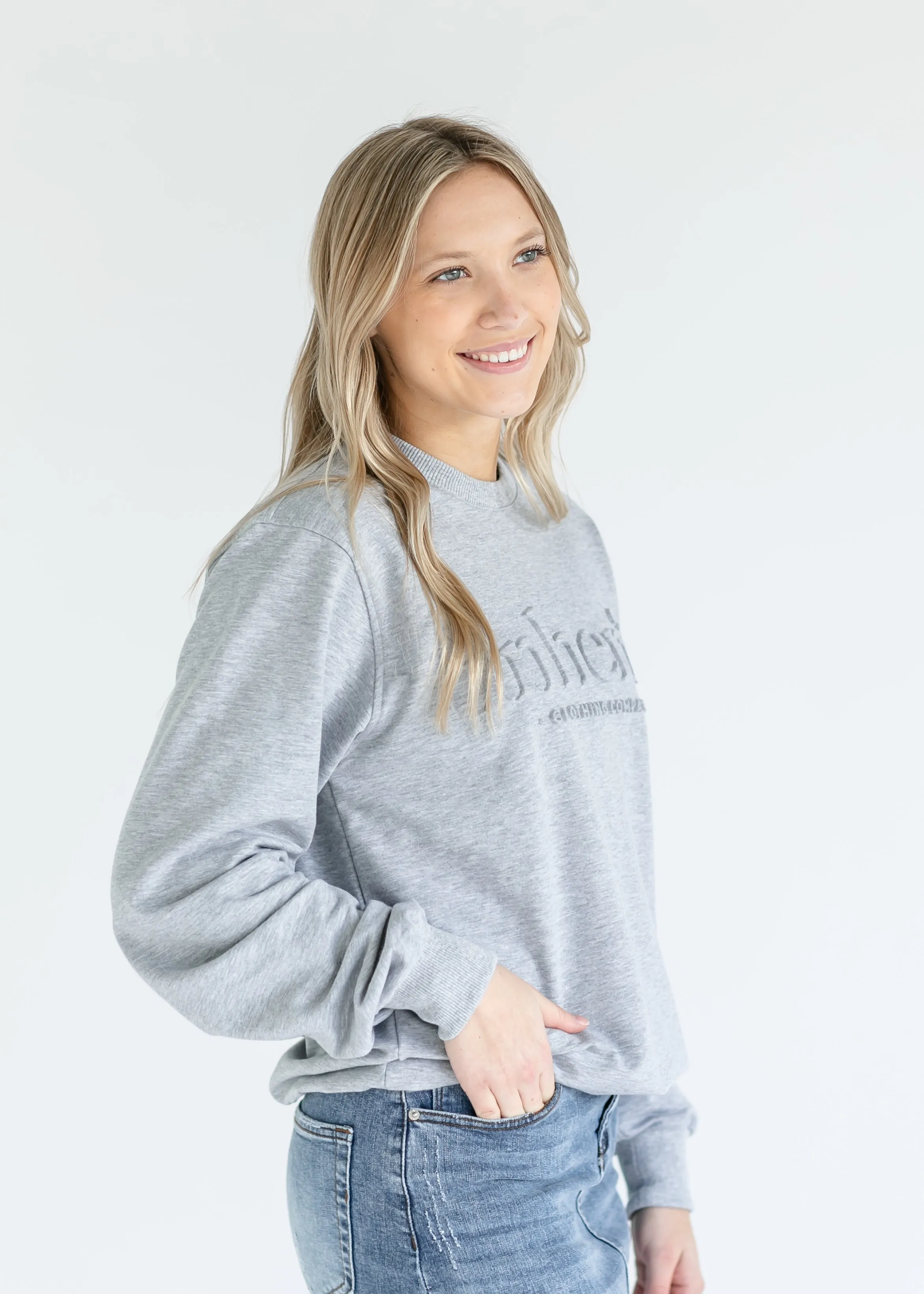 Embossed Inherit Logo Crewneck Sweatshirt