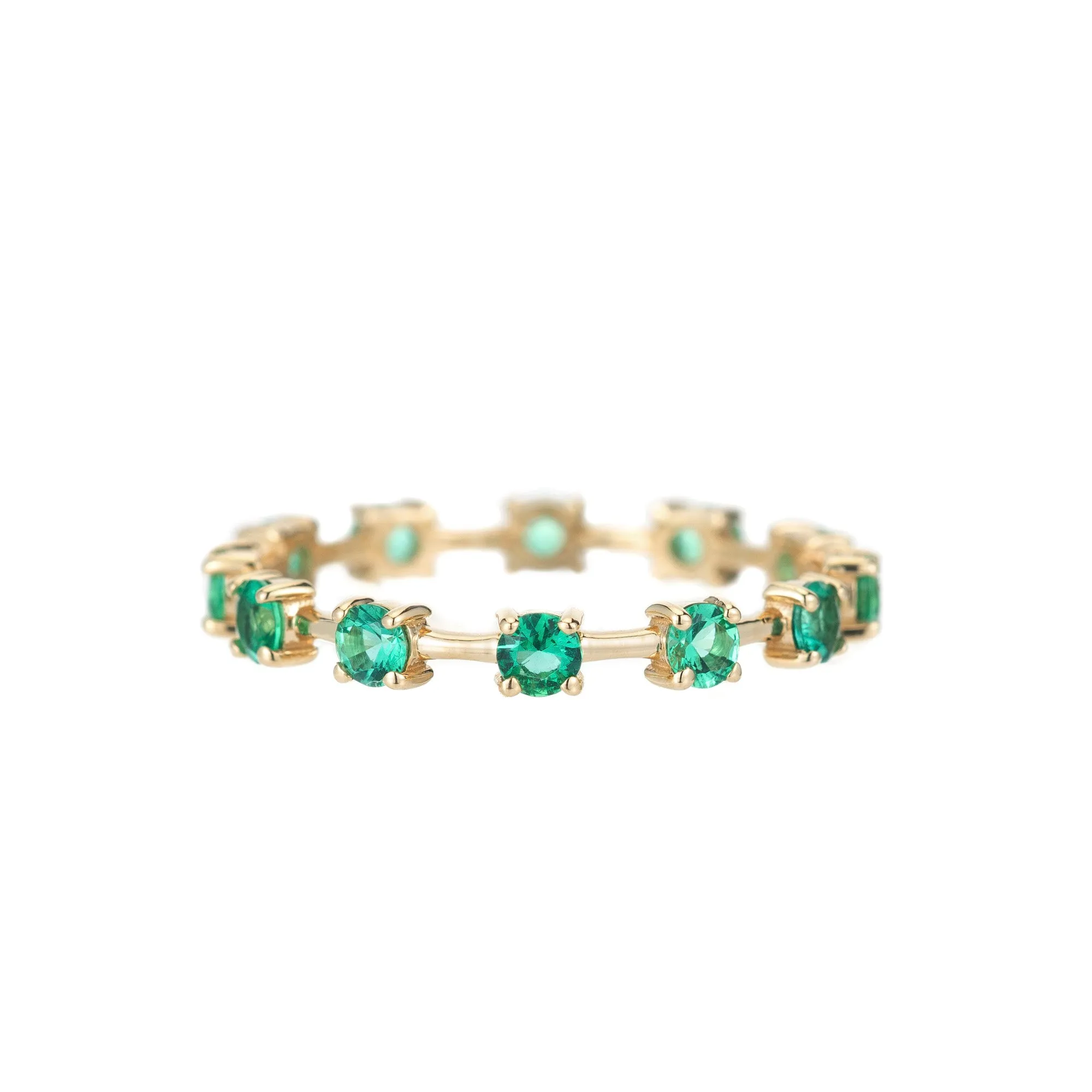 Emerald Tennis Eternity Band