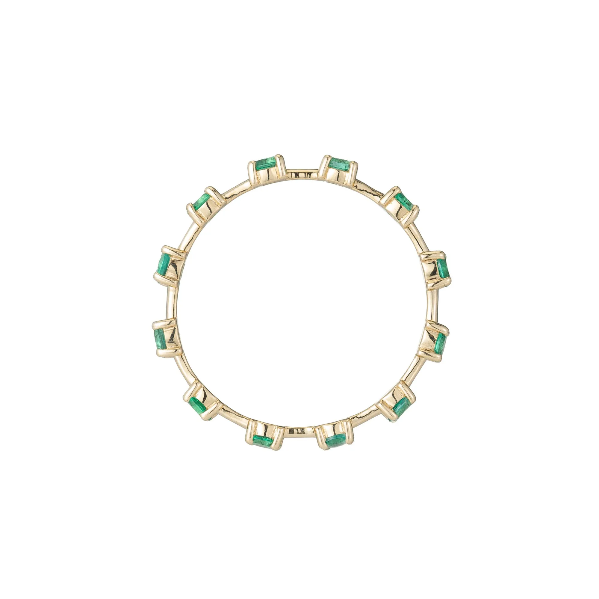 Emerald Tennis Eternity Band