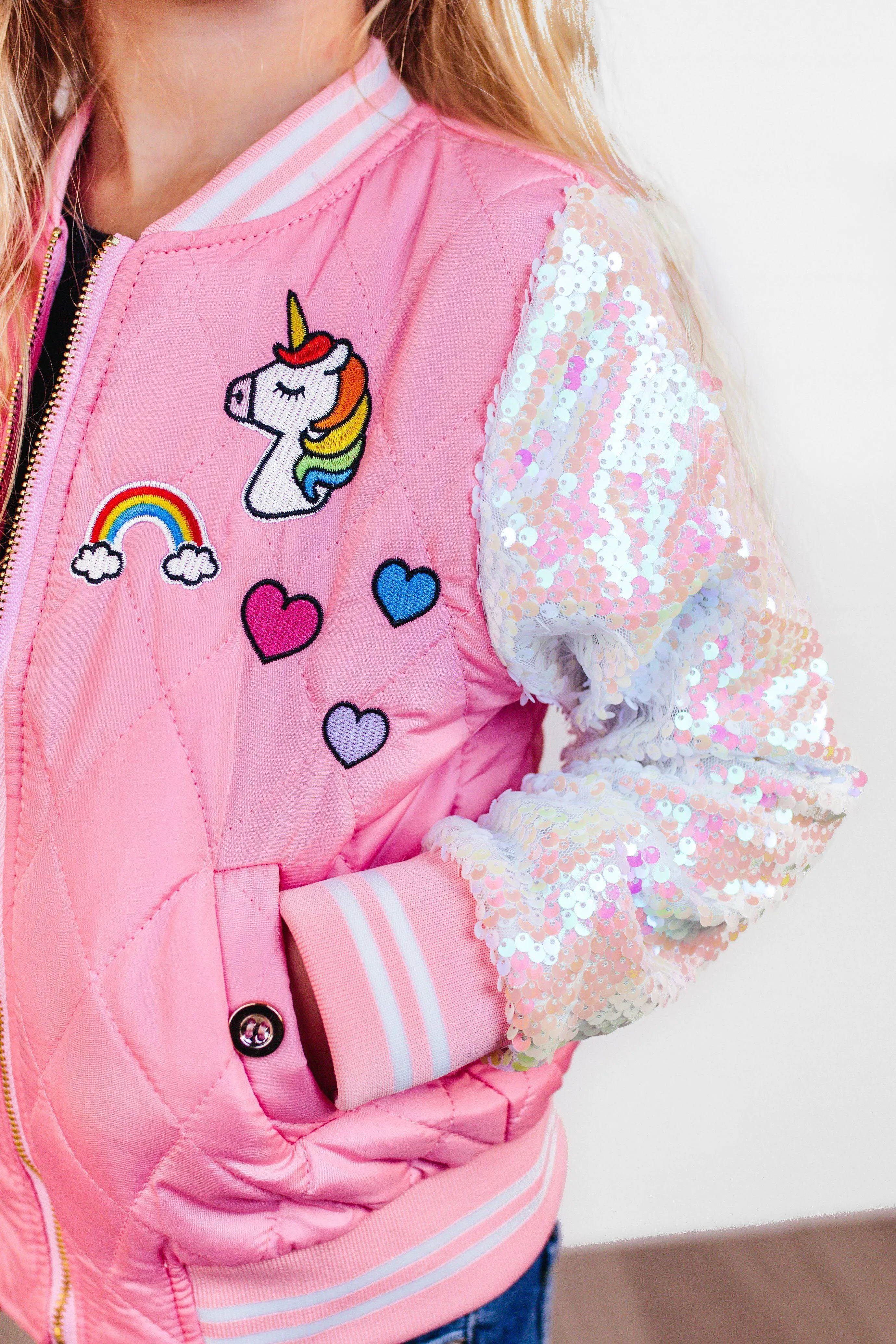 Exclusive Sparkle In Pink Sequin Bomber Jacket