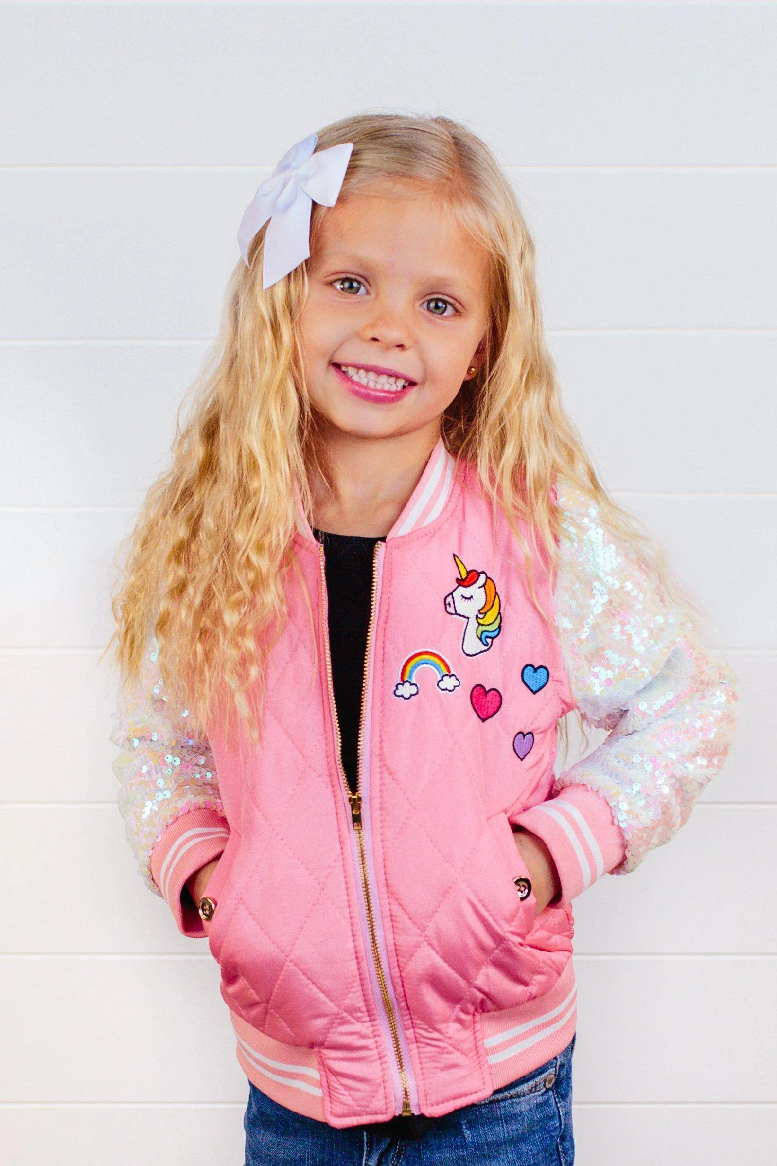 Exclusive Sparkle In Pink Sequin Bomber Jacket