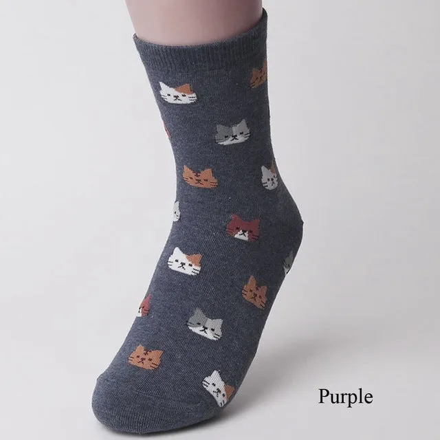 Fashioned Cute Multi-colors Cotton Socks Animal Pattern