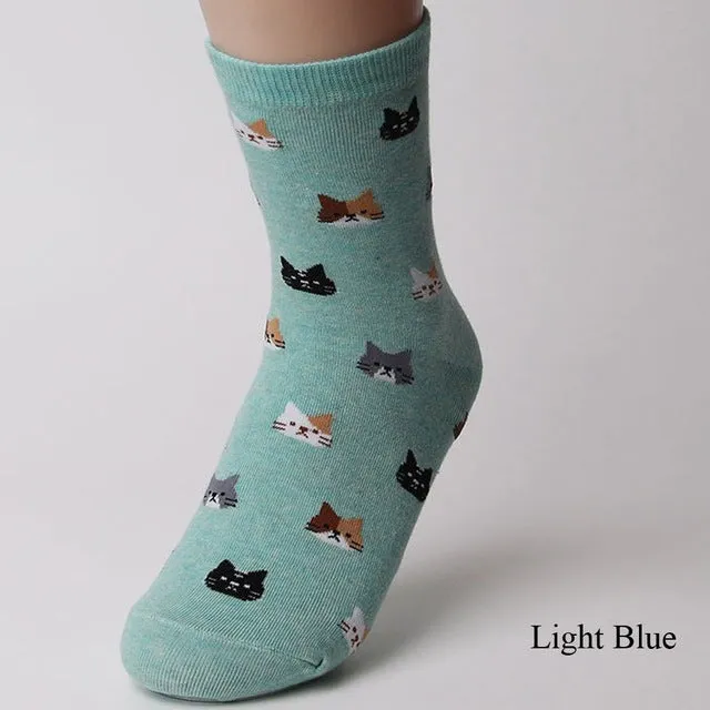 Fashioned Cute Multi-colors Cotton Socks Animal Pattern