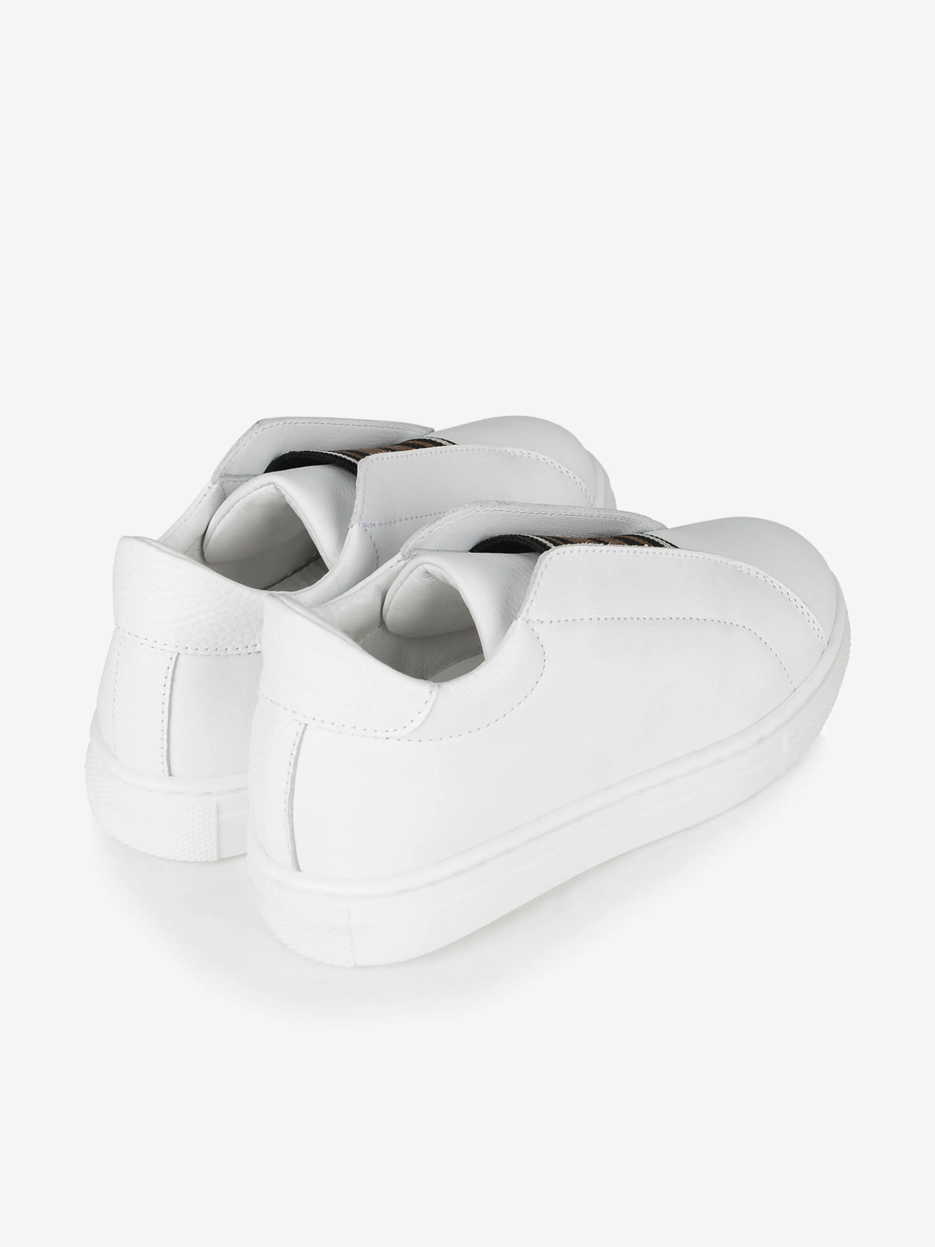 Fendi Leather Branded Slip On Trainers