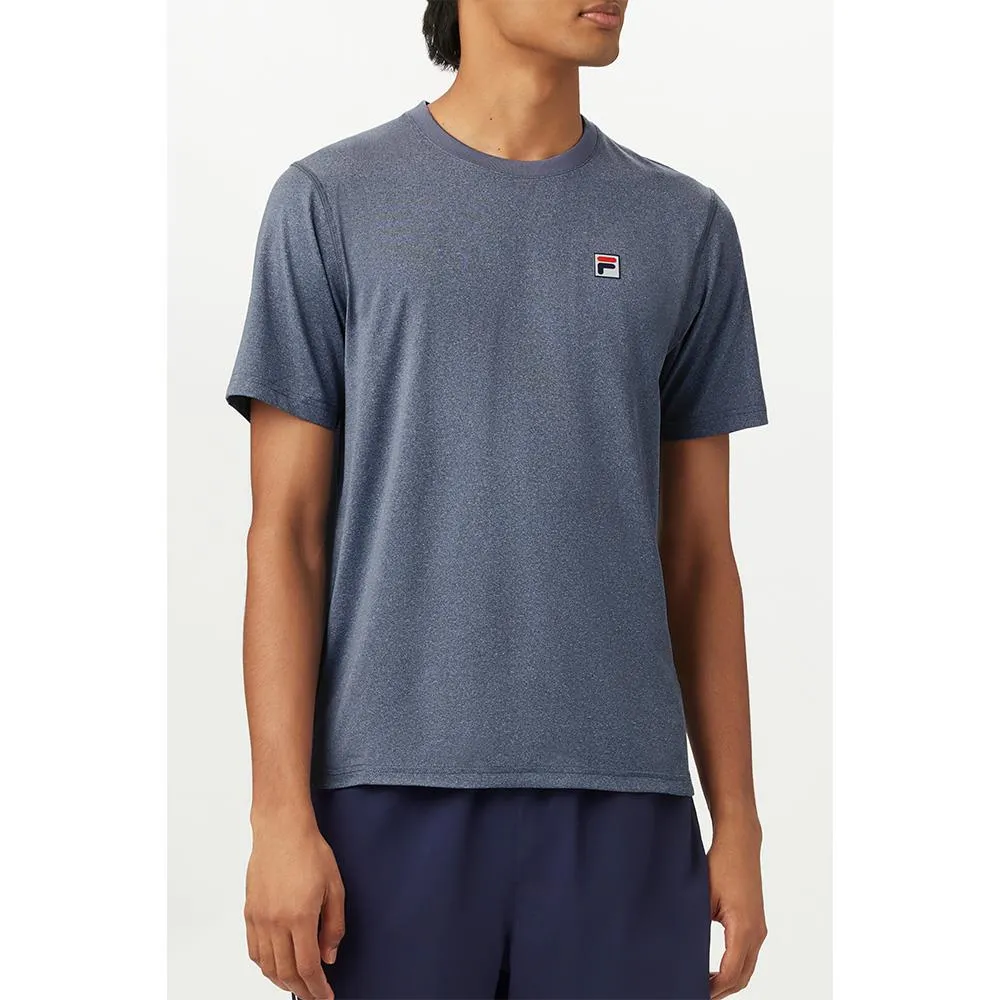 Fila Men's Essentials Scallop Hem Heather Crew - Fila Navy Heather