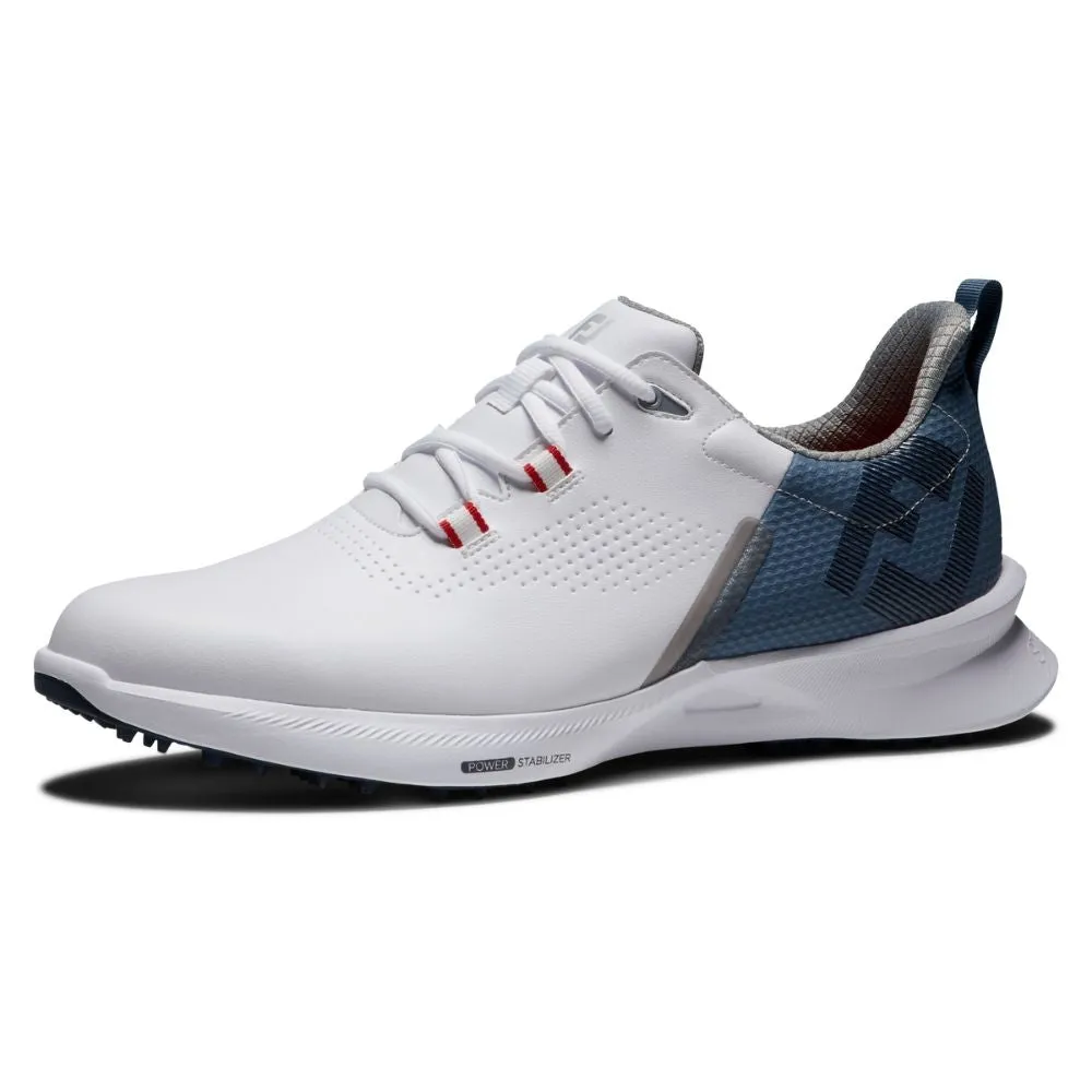 FootJoy Fuel Mens Golf Shoes White/Blue Fog/Red 55441 (Previous Season Style)