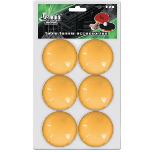 Formula Sports Table Tennis Balls 6pk - Orange