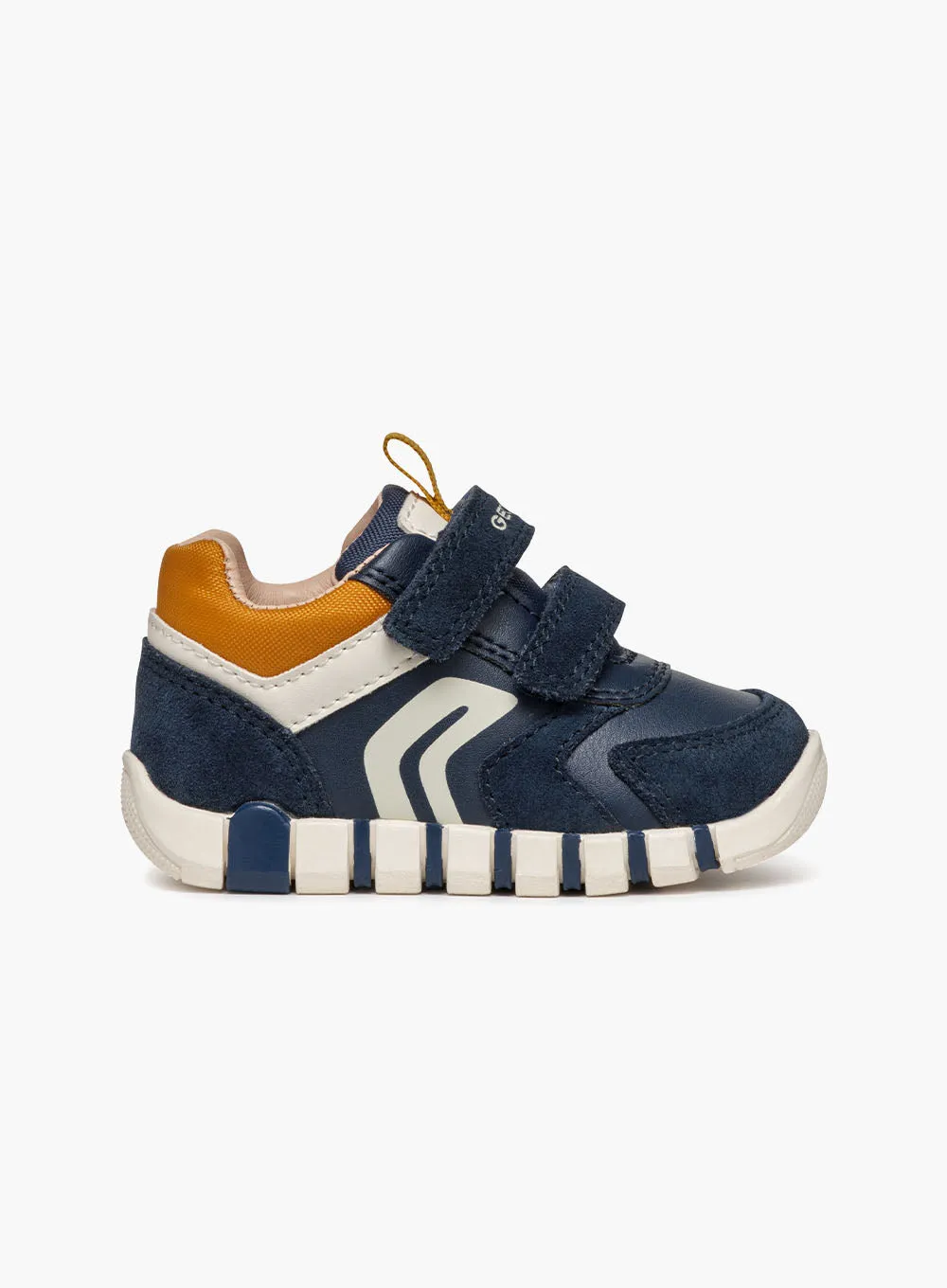 Geox Iupidoo Baby Boy Trainers in Navy/Yellow