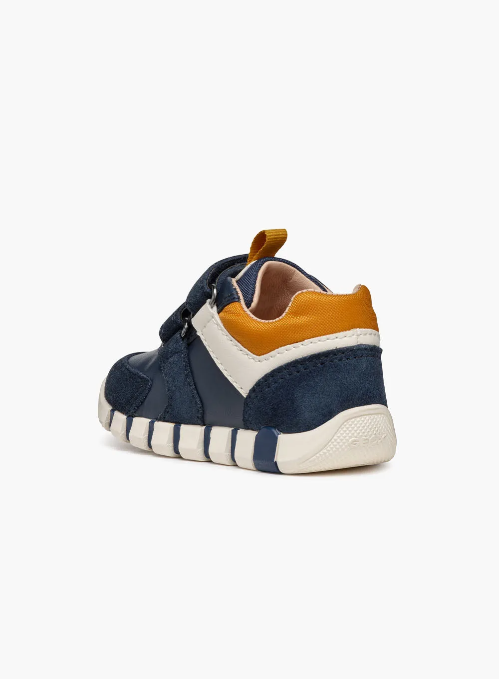 Geox Iupidoo Baby Boy Trainers in Navy/Yellow