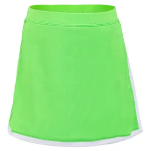 Girls' Border Tennis Skort Green and White Trim