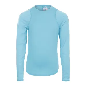 Girls' Long Sleeve Athletic Tennis Crew Ocean