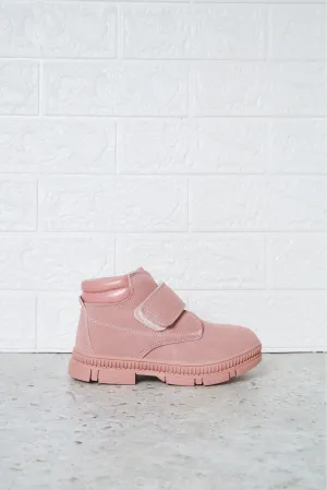 Girls Pink Velcro High-Top