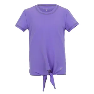 Girls' UV Colors Short Sleeve Tie Tennis Top Amethyst