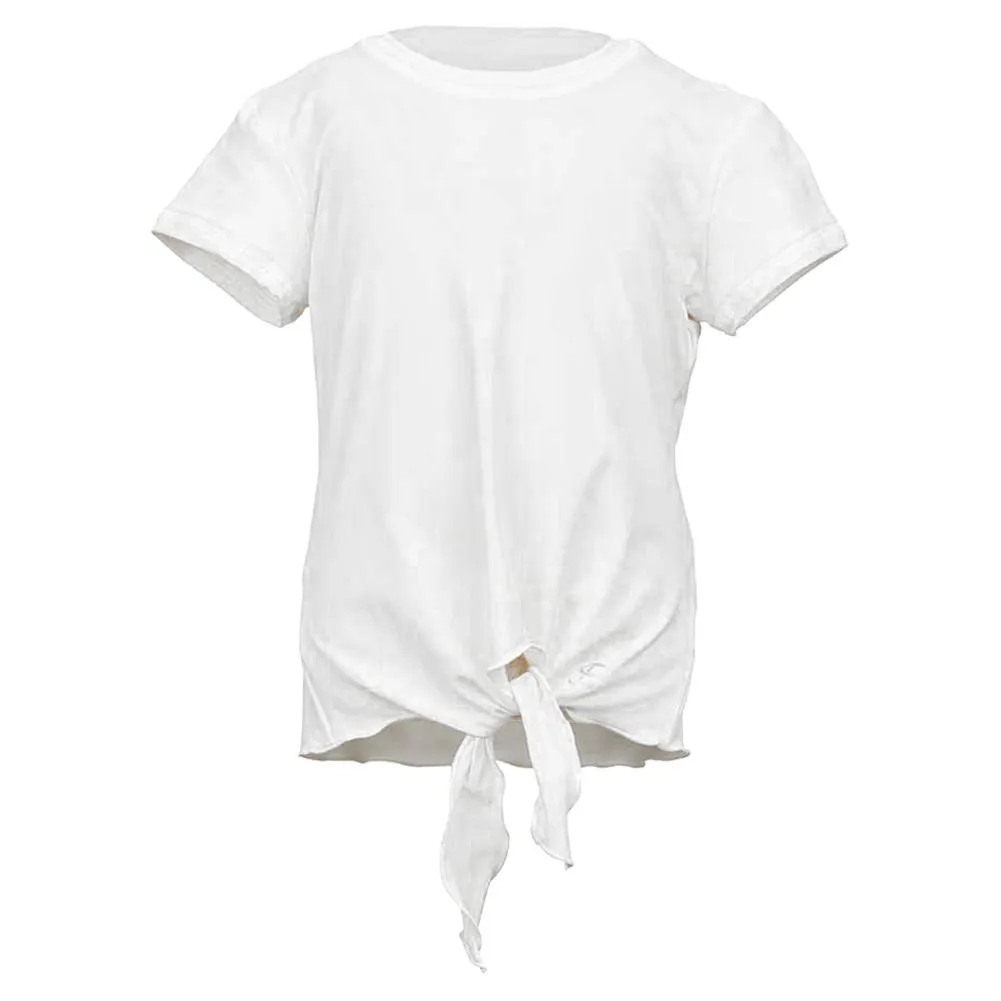 Girls' UV Colors Short Sleeve Tie Tennis Top White