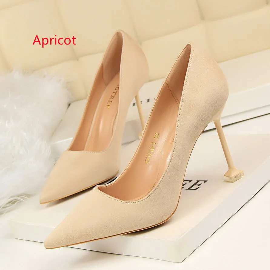 High Heel Suede Shallow Shoes