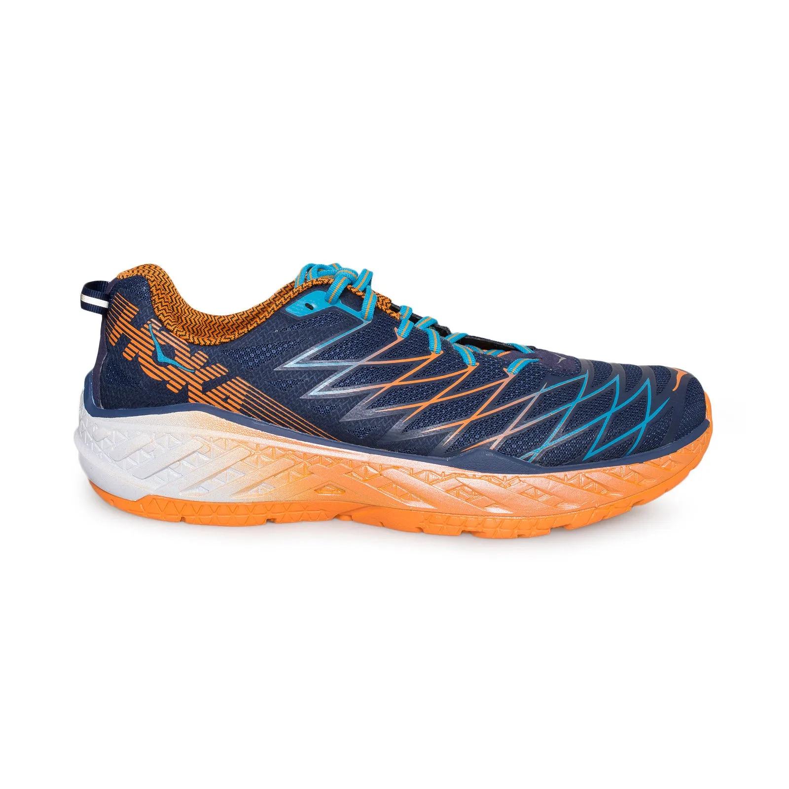 Hoka One One Clayton 2 Medieval Blue / Persimmon Orange Running Shoes - Men's