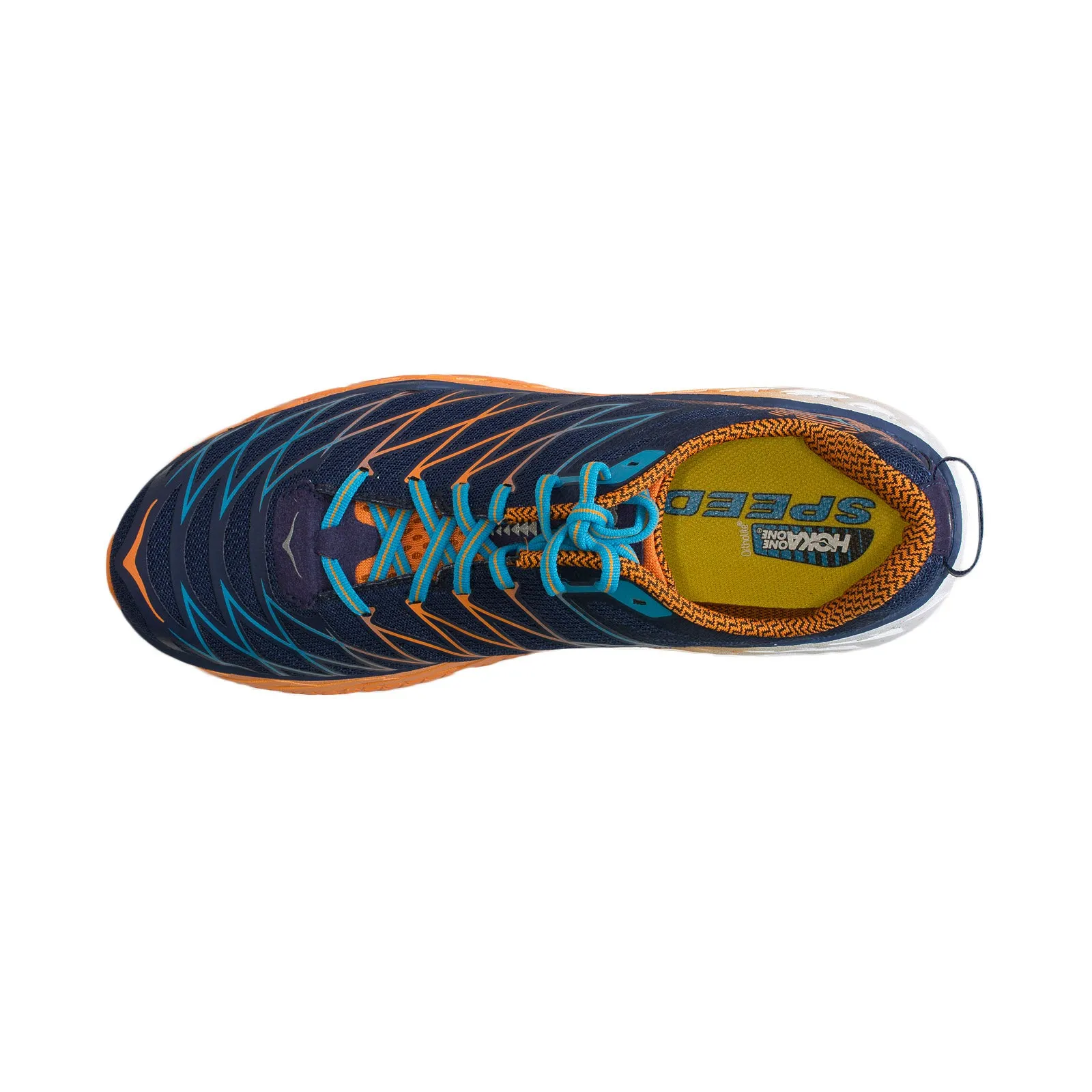 Hoka One One Clayton 2 Medieval Blue / Persimmon Orange Running Shoes - Men's