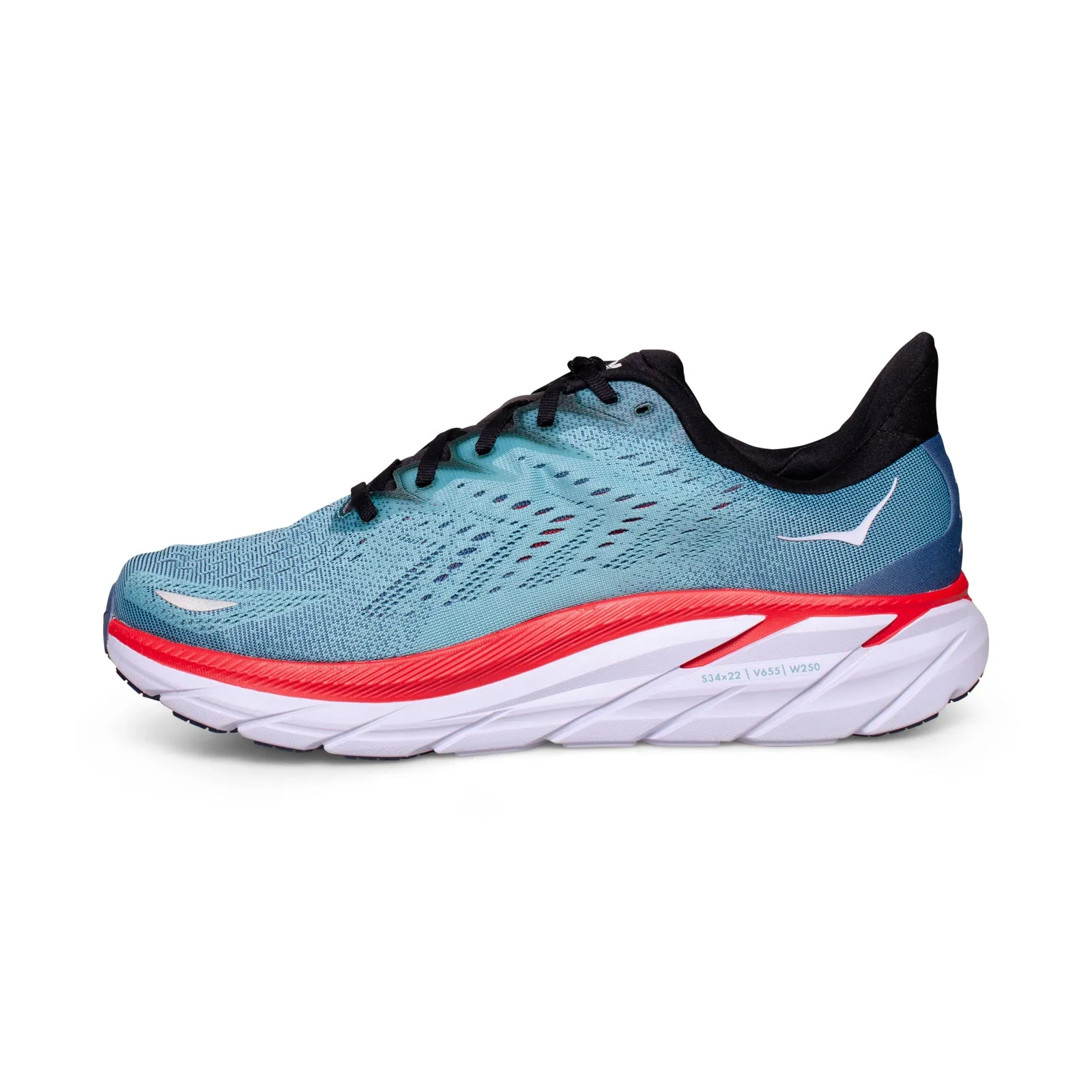 Hoka One One Clifton 8 Real Teal / Aquarelle Running Shoes - Men's