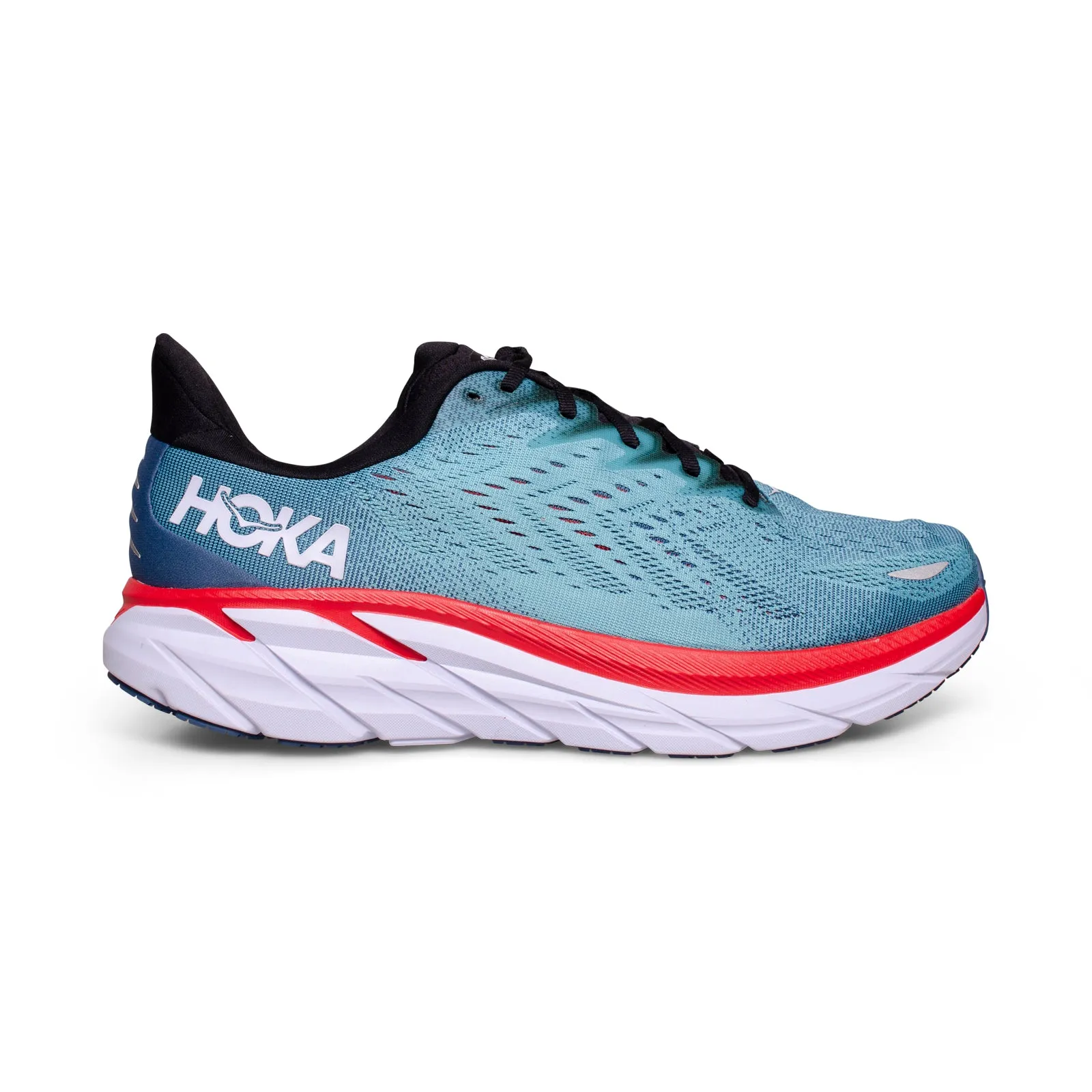 Hoka One One Clifton 8 Real Teal / Aquarelle Running Shoes - Men's