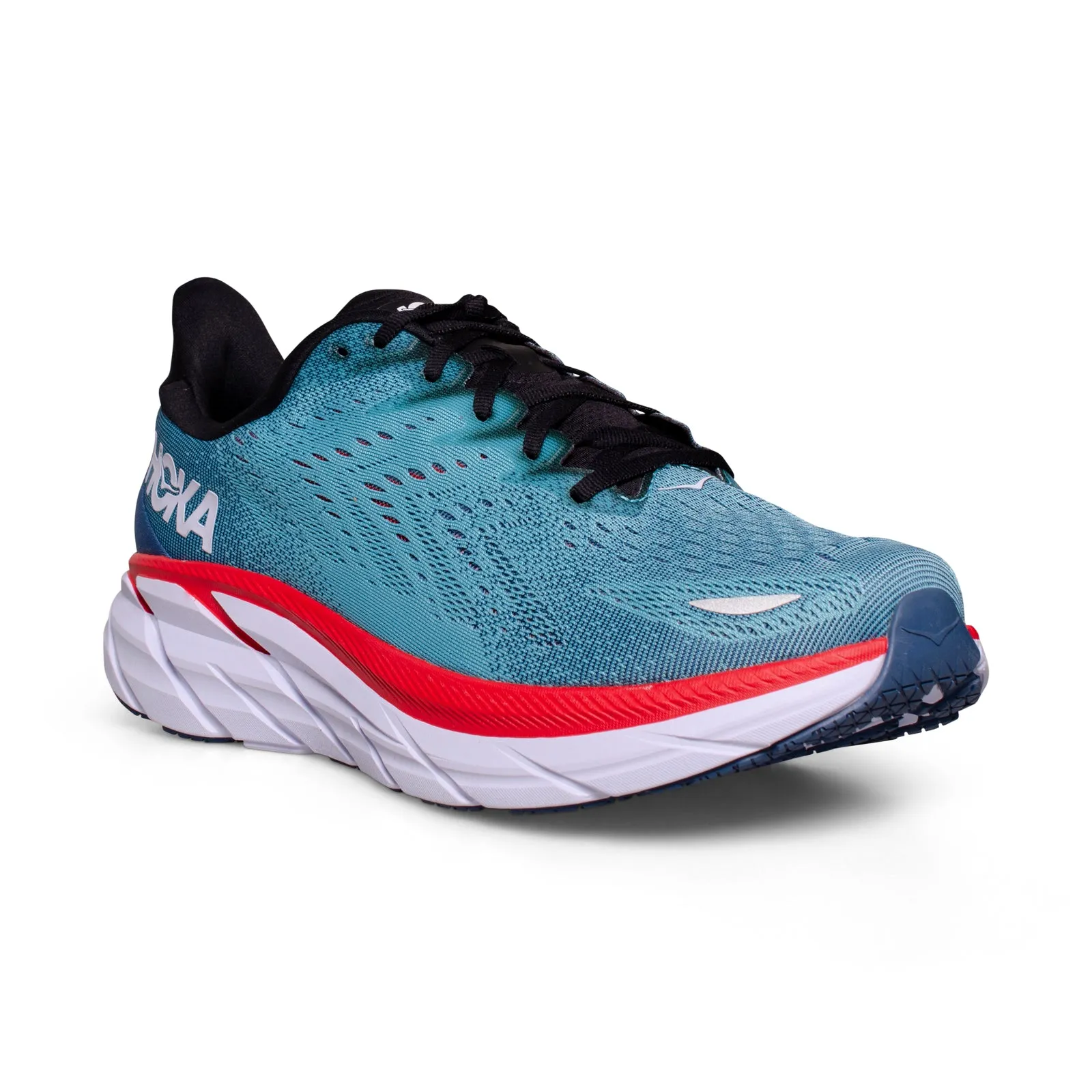 Hoka One One Clifton 8 Real Teal / Aquarelle Running Shoes - Men's