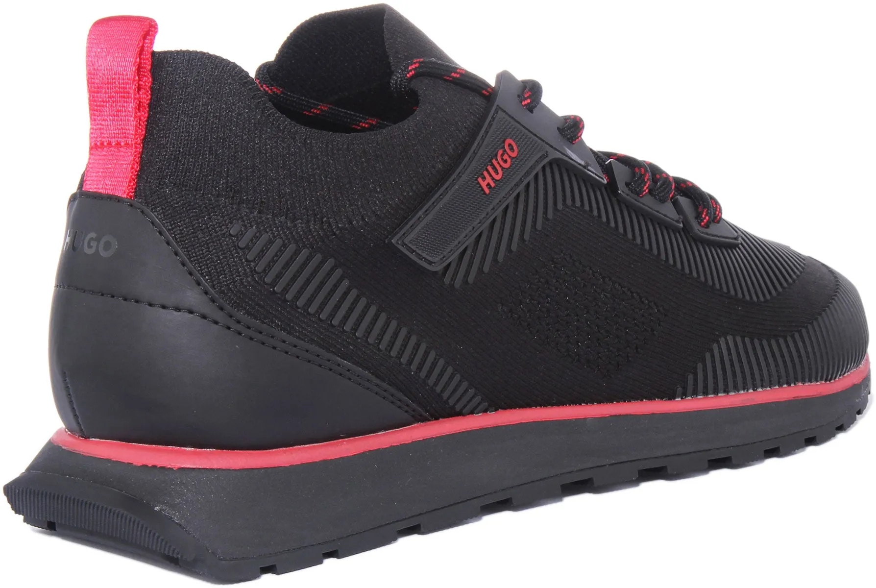 Hugo Icelin Run In Black Red For Men