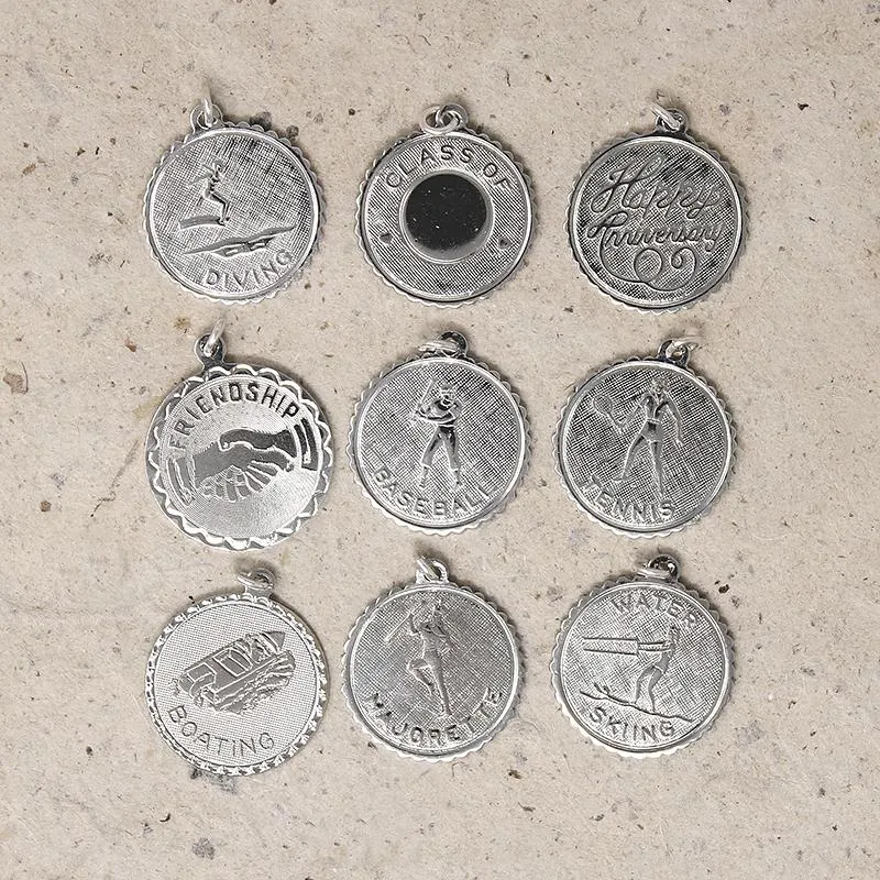 Individual Engraved Sterling 1960s NOS Charms