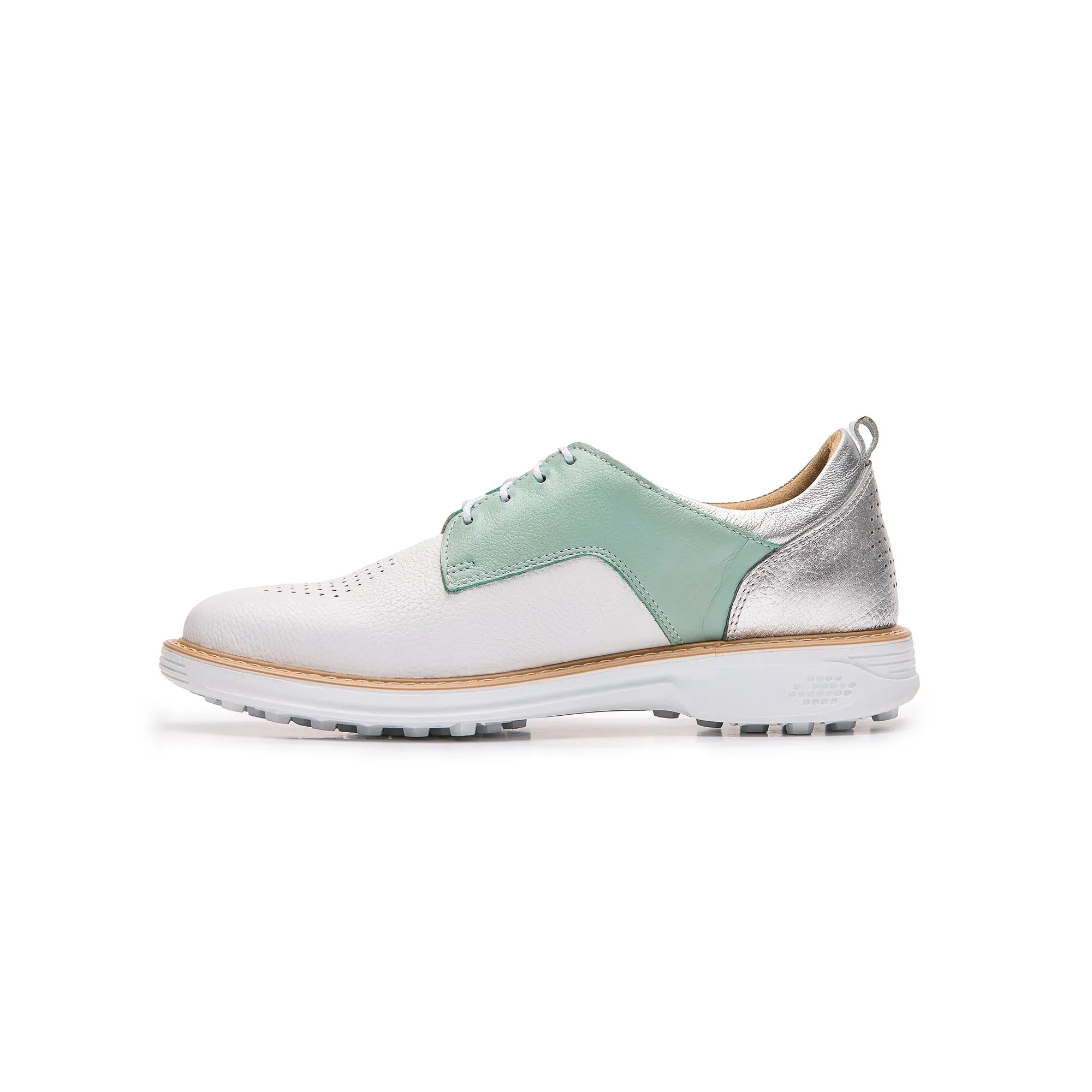 Inspiration Romance Spikeless Golf Shoes White Mint Silver