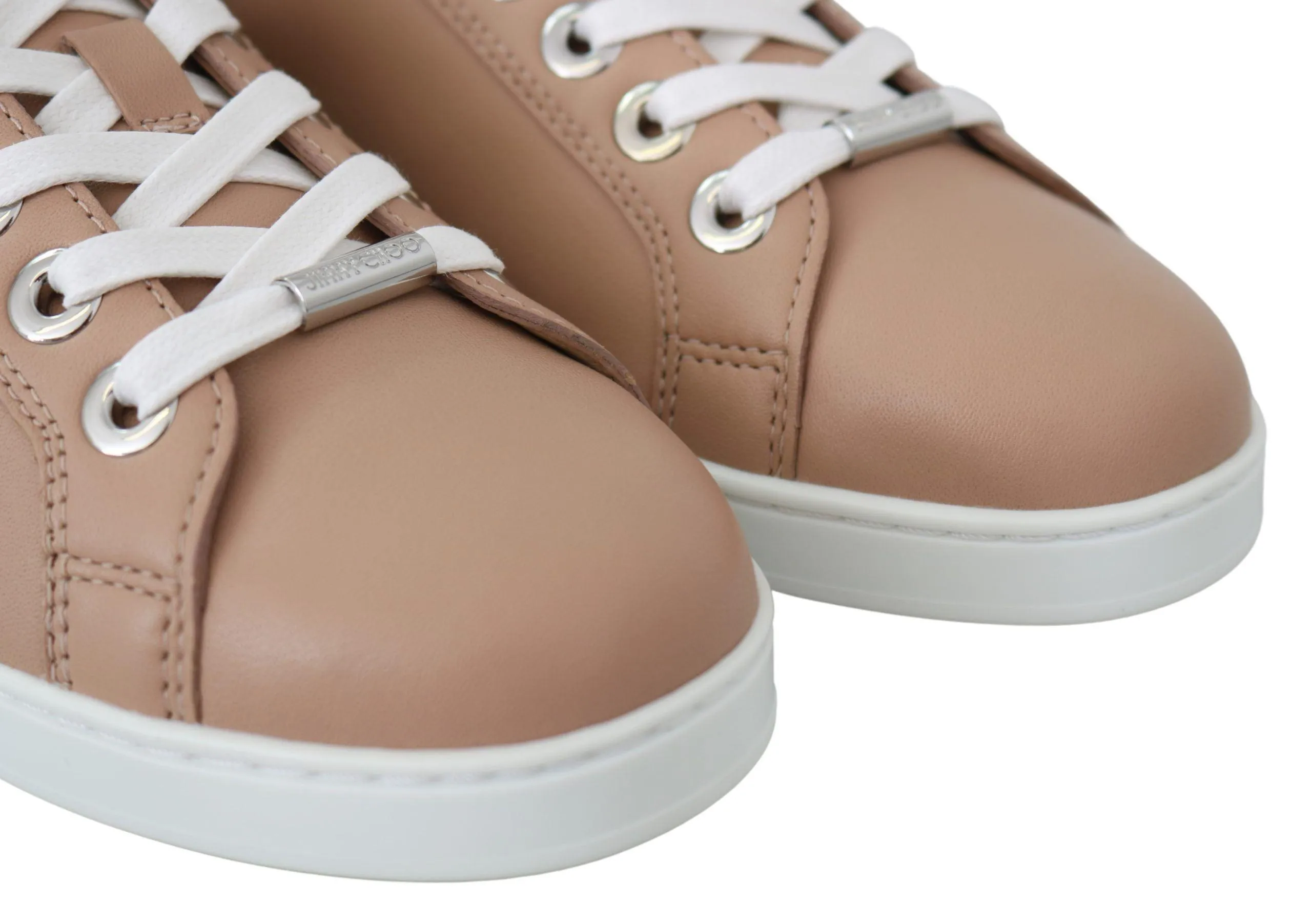 Jimmy Choo Powder Pink Leather Cash Sneakers