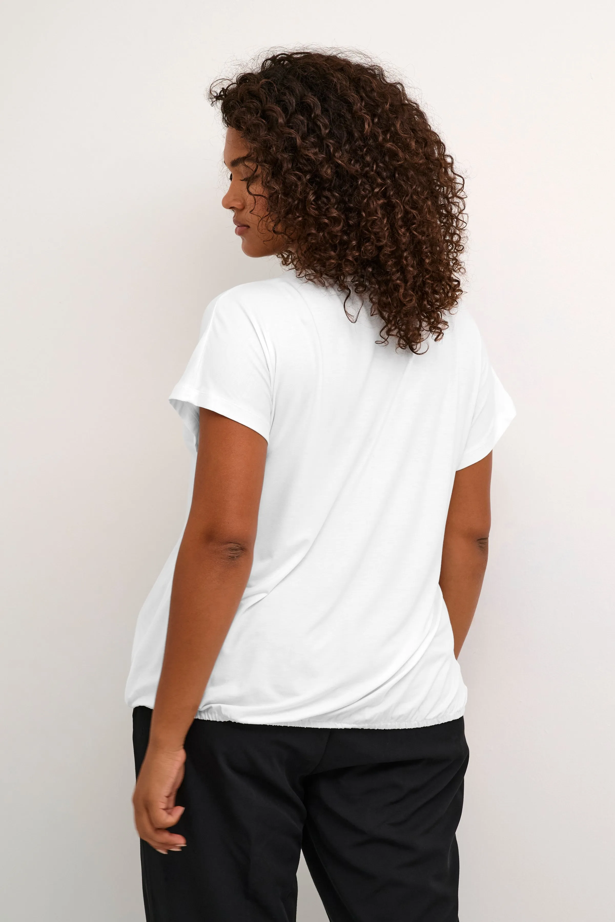 Kaffe Curve Jena Tee in White