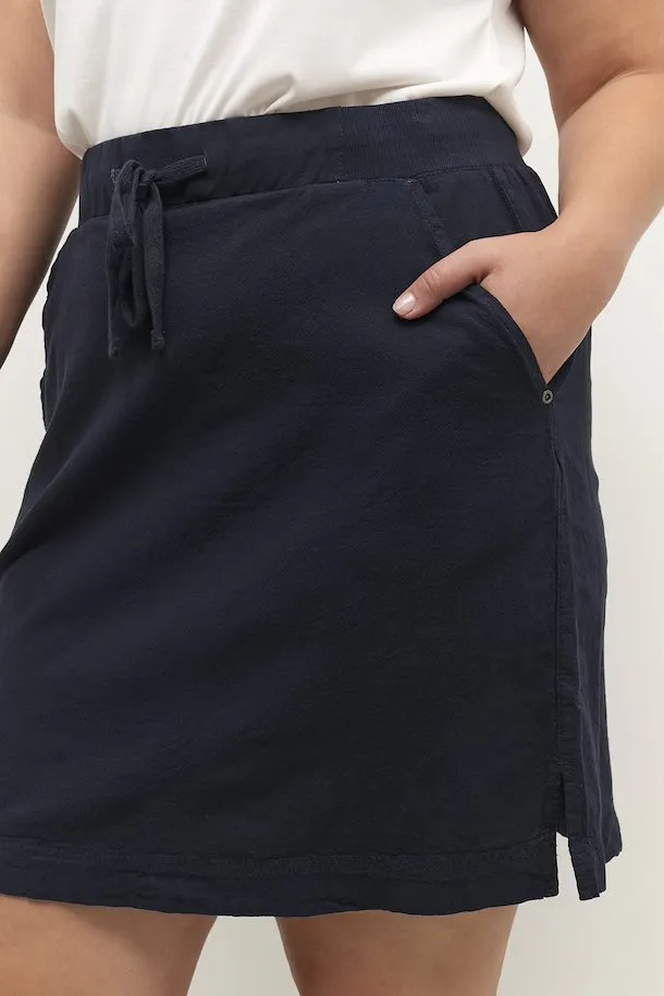 Kaffe Curve Nana Skirt in Navy