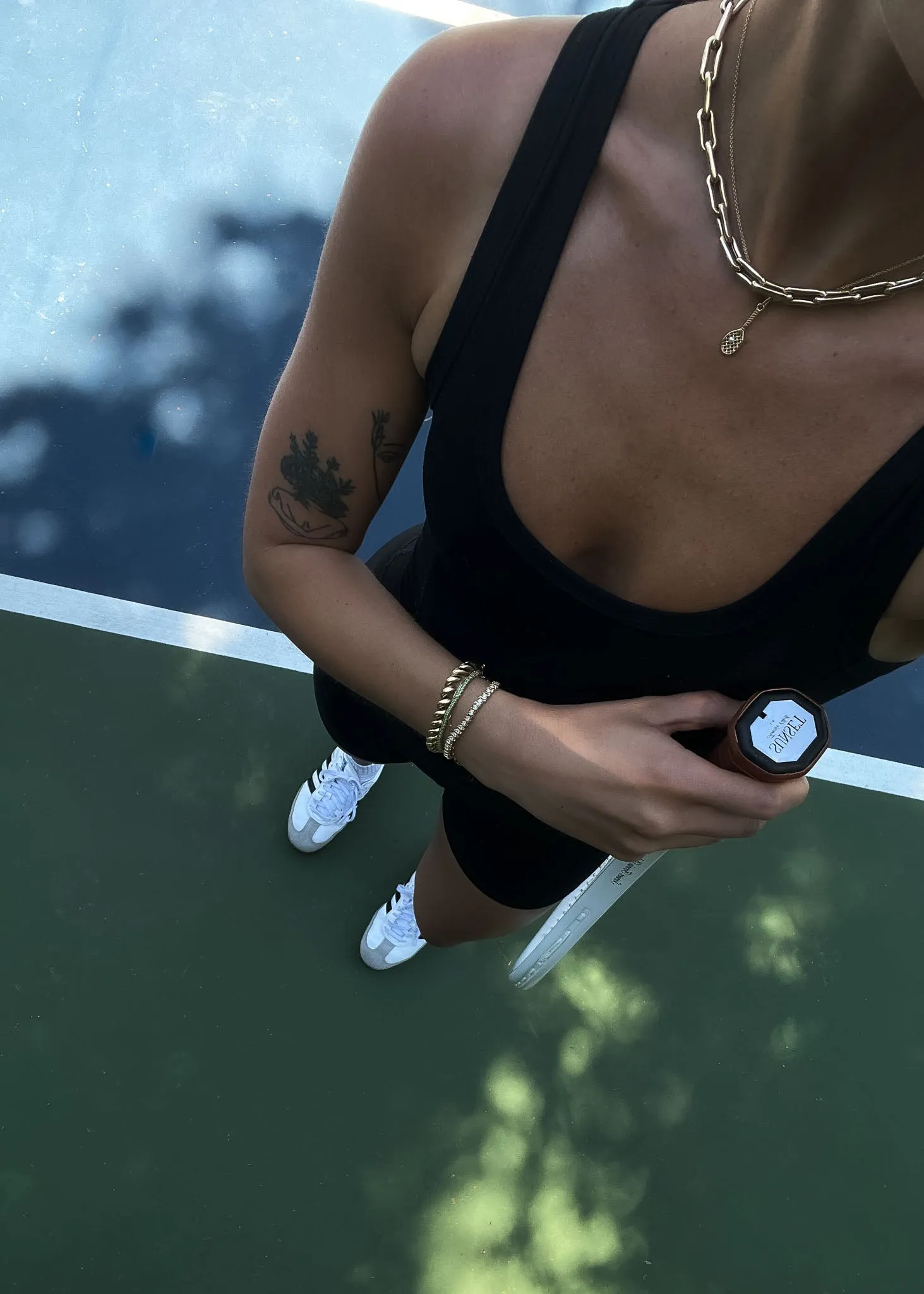 Kinn x Sunset Tennis Club Ball And Racquet Charm Pearl