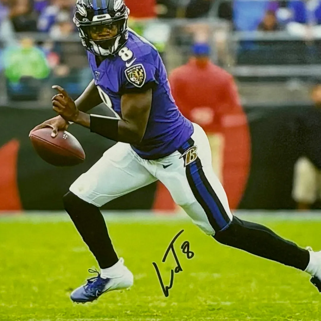 Lamar Jackson Signed Baltimore Ravens Framed 11x14 Photo