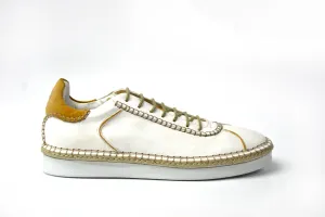 LAST PAIR 42-STITCHED YELLOW SNEAKERS